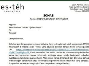 Duduk Perkara hingga Es Teh Indonesia Somasi Pelanggan Duduk Perkara hingga Es Teh Indonesia Somasi Pelanggan