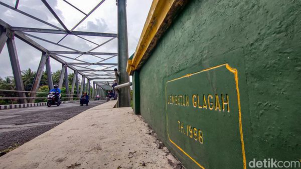 Penampakan Jembatan Glagah Kulon Progo yang Ditutup gegara Ambles
