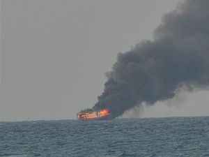 Kapal Nelayan Terbakar di Perairan Anyer, Seluruh ABK Selamat