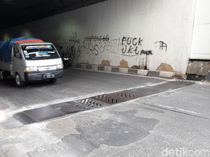 Penutup Got Underpass Jl Sholis Bogor Diganti, Permukaan Masih Bergelombang