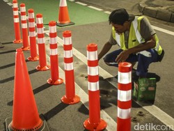 Pembatas Jalur Sepeda di Menteng Copot, Dishub DKI Tingkatkan Pengawasan