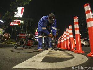 Jalur Sepeda Dipasang Stick Cone, Terlihat Lebih Baik? Jalur Sepeda Dipasang Stick Cone, Terlihat Lebih Baik?