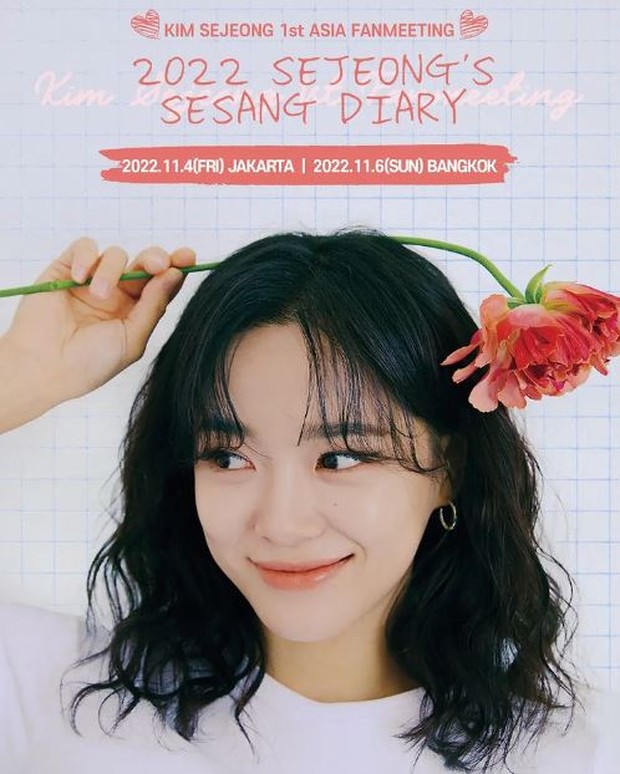 Pengumuman fan meeting perdana Kim Sejeong di Asia/ Foto: instagram.com/threeanglesproduction Pengumuman fan meeting perdana Kim Sejeong di Asia/ Foto: instagram.com/threeanglesproduction