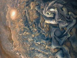 Eksotisnya Potret Awan Liar Planet Jupiter