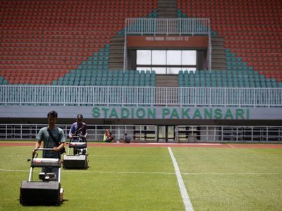 Stadion Pakansari Bersolek Jelang FIFA Matchday Indonesia Vs Curacao