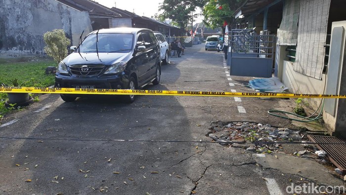 Suasana lokasi ledakan di asrama Brimob Grogol, Sukoharjo, Senin (26/9/2022) pagi.