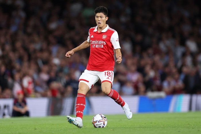 LONDON, ENGLAND - AUGUST 31: Takehiro Tomiyasu of Arsenal during the Premier League match between Arsenal FC and Aston Villa at Emirates Stadium on August 31, 2022 in London, United Kingdom. (Photo by Jacques Feeney/Offside/Offside via Getty Images)