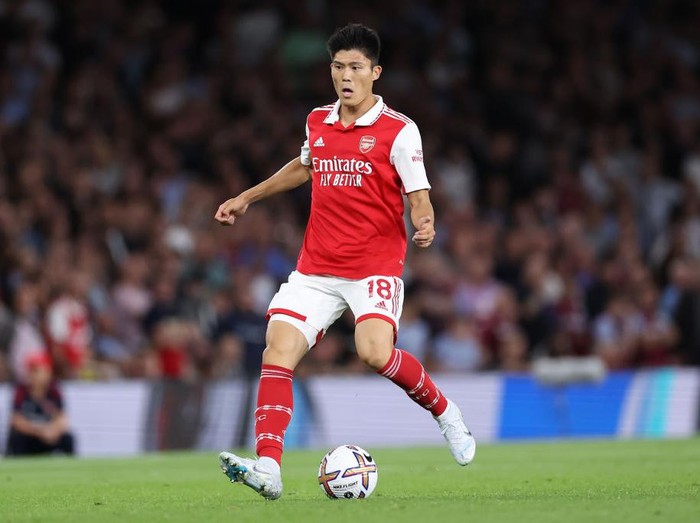 LONDON, ENGLAND - AUGUST 31: Takehiro Tomiyasu of Arsenal during the Premier League match between Arsenal FC and Aston Villa at Emirates Stadium on August 31, 2022 in London, United Kingdom. (Photo by Jacques Feeney/Offside/Offside via Getty Images)