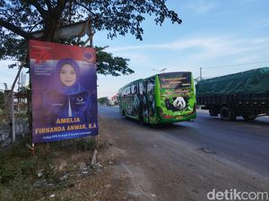 Satpol PP Gresik Janji Tertibkan Baliho Bacaleg yang Tak Punya Izin