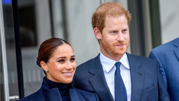 NEW YORK, NEW YORK - SEPTEMBER 23: Meghan, Duchess of Sussex and Prince Harry, Duke of Sussex visit One World Observatory at One World Observatory on September 23, 2021 in New York City. Roy Rochlin/Getty Images/AFPRoy Rochlin / GETTY IMAGES NORTH AMERICA / Getty Images via AFP