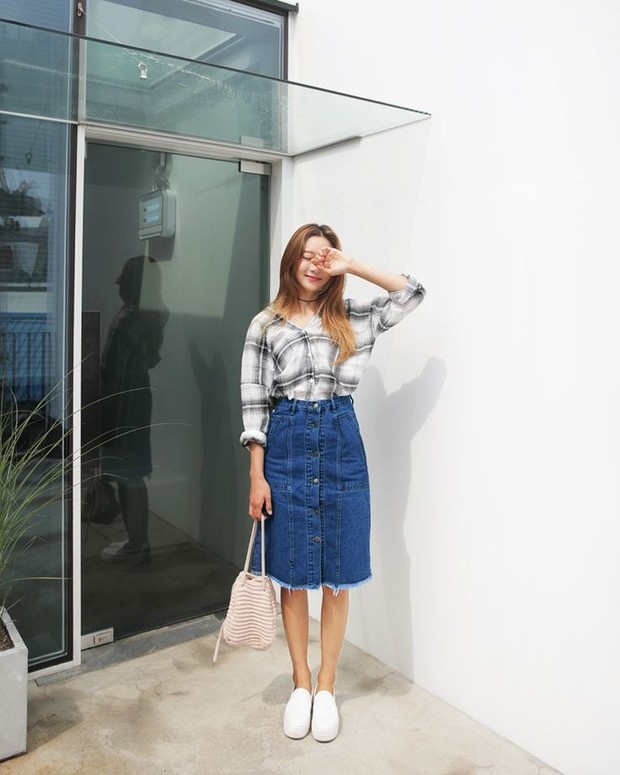 Button up skirt