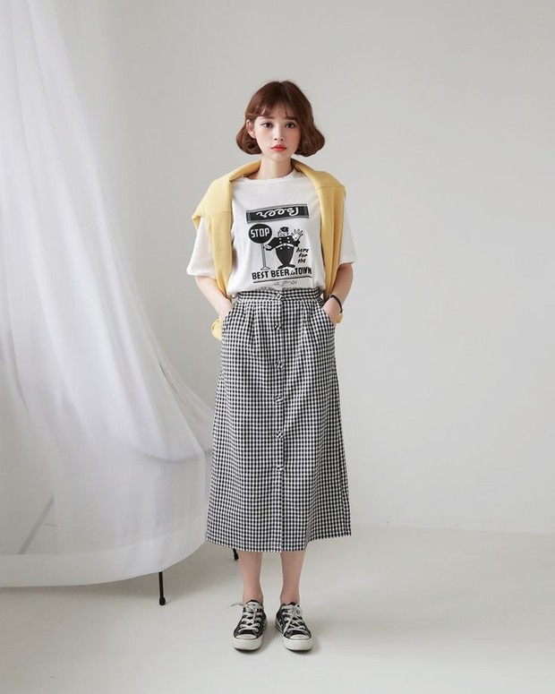 Button up skirt
