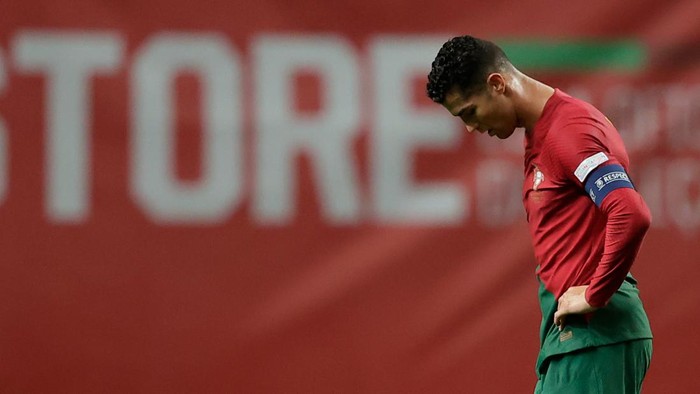 Cristiano Ronaldo BRAGA, PORTUGAL - SEPTEMBER 27: Cristiano Ronaldo of Portugal during the UEFA Nations league match between Portugal v Spain at the Estadio Municipal de Braga on September 27, 2022 in Braga Portugal (Photo by David S. Bustamante/Soccrates/Getty Images)