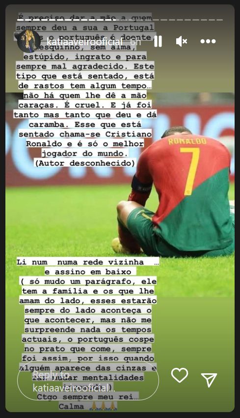 kakak perempuan Ronaldo, Katia Aveiro, membela adiknya setelah dikecam usai kekalahan Portugal dari Spanyol 0-1 di UEFA Nations League.