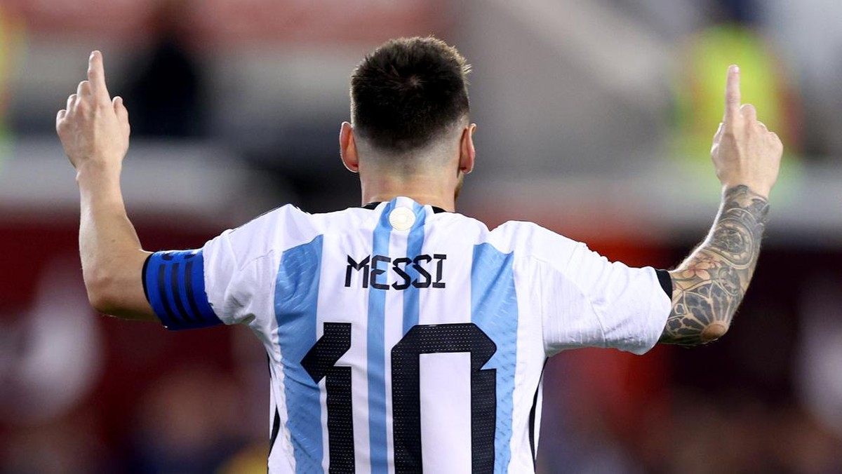 Striker Timnas Argentina, Lionel Messi. (Foto: Elsa/Getty Images)