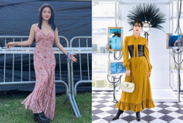 Long dress ala Yeri Red Velvet dan IU/Foto: instagram.com/yerimiese, dlwlrma Dress adalah pakaian yang menyatukan atasan dan bawahan berupa rok.