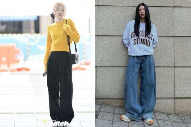 Padu padan sweater ala Seulgi Red Vlevet dan Rose BLACKPINK/Foto: instagram.com/koreandispatch, hi_sseulgi Sweater dan hoodie cocok digunakan untuk pakaian sehari-hari.