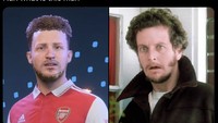 Nah, pemain Arsenal ini rupanya main di film Home Alone! Foto: dok. Twitter