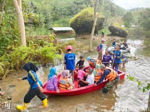 Banjir di Pangandaran Berangsur Surut