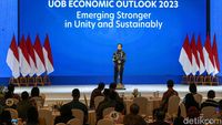 Momen Jokowi Buka UOB Economic Outlook 2023