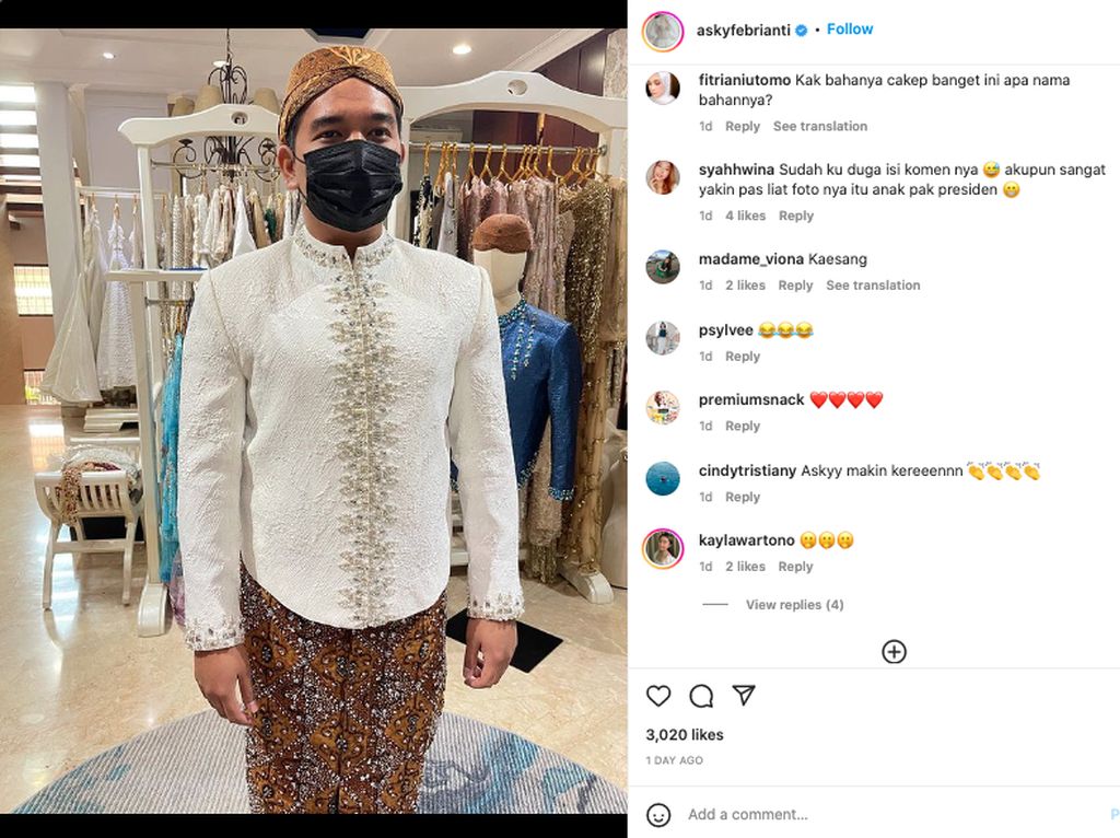 Heboh Foto Calon Pengantin Pria Mirip Kaesang Fitting Baju
