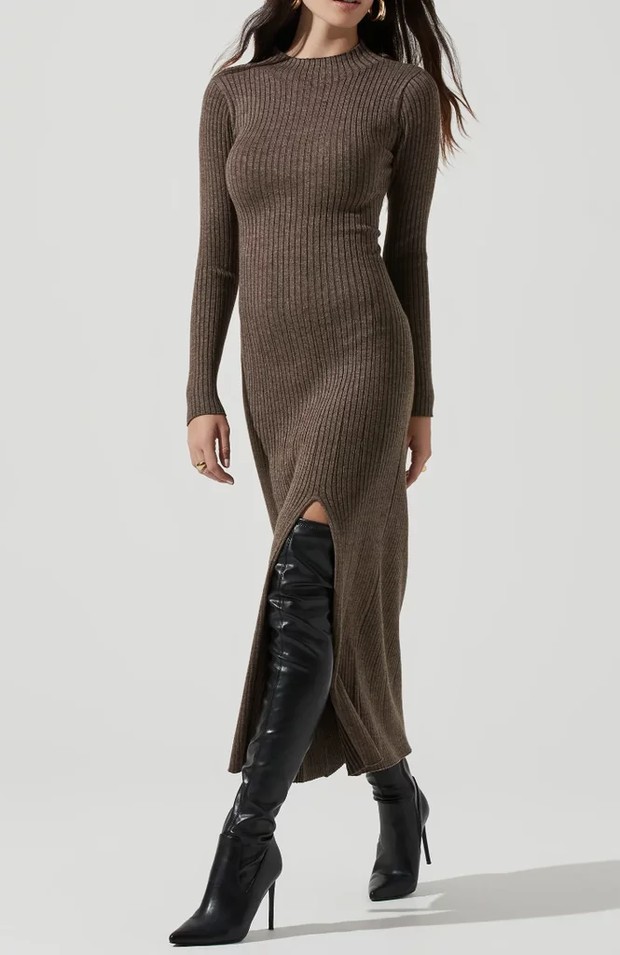 Long Dress dan Tall Boots/Foto : nordstrom.com Paduan dress panjang dengan tall boots