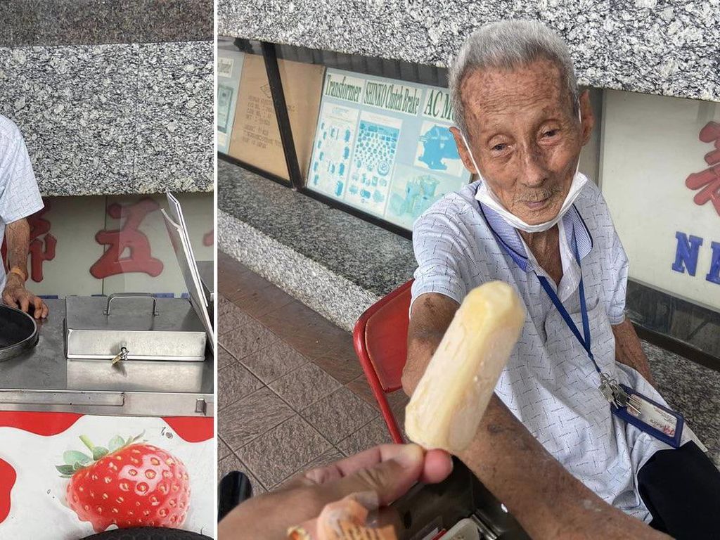 Meski Untungnya Kecil, Kakek Ini Tetap Semangat Jualan Es Krim