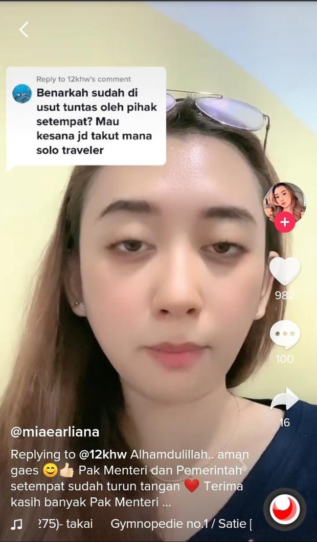 Mia Earliana/Foto: Tik Tok/@miaearliana