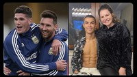 Pada saat Messi punya Rodrigo De Paul yang bagaikan bodyguard Messi di lapangan, Ronaldo juga punya kakaknya sebagai pelindung! Foto: dok. Twitter
