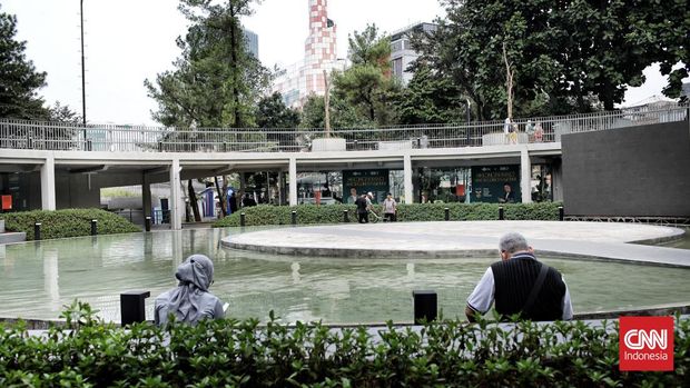 Taman Literasi Martha Christina Tiahahu yang berada di kawasan Blok M, Kebayoran Baru, Jakarta Selatan, Kamis (29/9/2022). CNN Indonesia/Andry Novelino