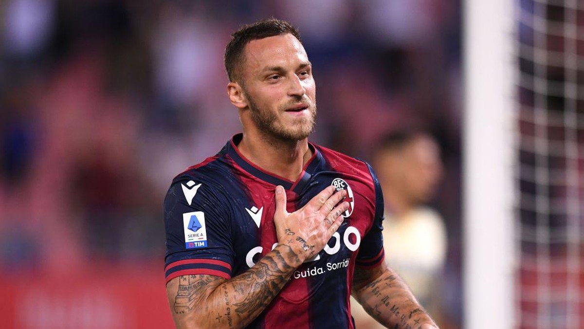 Inter Milan baru saja menggaet mantan pemainnya, Marko Arnautovic, secara pinjaman dari Bologna. Foto: (Getty Images)