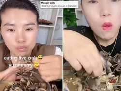 Mukbang Makan Kepiting Hidup, Seleb TikTok Ini Dikecam