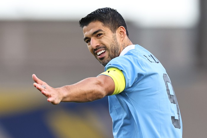 ST. POELTEN, AUSTRIA - SEPTEMBER 23: Luis Suarez of Uruguay during the International Friendly match between Iran and Uruguay at NV Arena on September 23, 2022 in St. Poelten, Austria. (Photo by Robbie Jay Barratt - AMA/Getty Images)