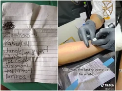 Pria Ini Pasang Tato Daftar Jajanan di Lengan, Ada Kisah Sedih di Baliknya