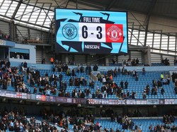 Man City Vs MU: Fans Setan Merah Sudah Cabut dari Etihad di Babak I