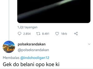 Polisi Pencuit Tak Pantas Tragedi Kanjuruhan Via @polseksrandakan Ditahan! Polisi Pencuit Tak Pantas Tragedi Kanjuruhan Via @polseksrandakan Ditahan!