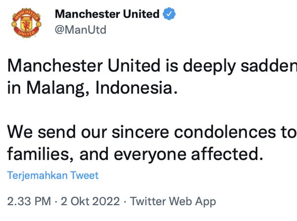 Duka Cita Klub Eropa di Linimasa dari MU, Liverpool, hingga PSG untuk Tragedi Kanjuruhan
