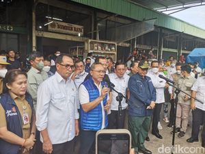 Zulhas, Budi Karya hingga Buwas Sidak Pasar Beras Cipinang