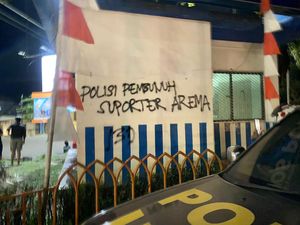 Pos Polantas Makassar Dimolotov, Pelaku Tulis Pesan Tragedi Kanjuruhan