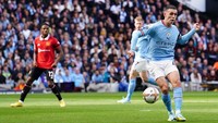 Foden-lah yang membuka kemenangan Man City atas MU lewat golnya di menit ke-8. Foto: PA Images via Getty Images/Martin Rickett - PA Images