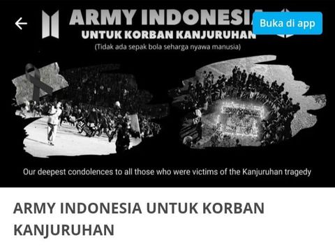 ARMY Indonesia menggalang donasi untuk korban tragedi Kanjuruhan