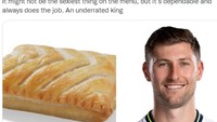 Sosok Ben Davies mungkin tak meyakinkan, tapi ia sungguh bisa diandalkan! Foto: dok. Twitter @GreggsOfficial  