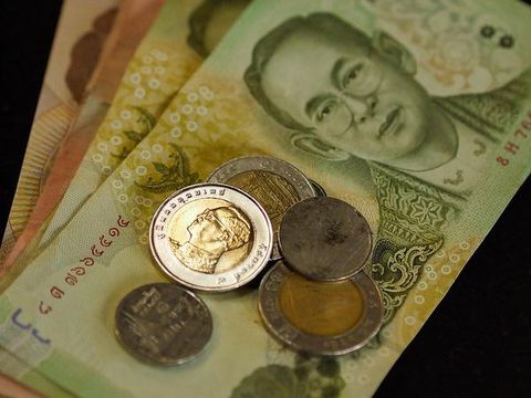 Ilustrasi mata uang Thailand