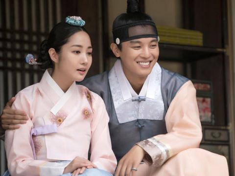 Ilustrasi Ratu Dangyeong dan Raja Jungjong di drama Queen for Seven Days
