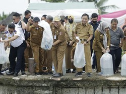 1 Juta Benih Ikan Bandeng-Kakap Merah Dilepas di Perairan Kuala Teladas