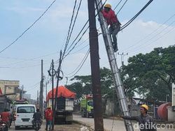 Pemindahan Tiang Kabel di Jl Perancis Ditarget Selesai Akhir Tahun