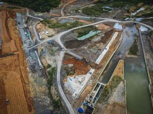 Progres Terkini Bendungan Sepaku, Pengangkal Banjir di Ibu Kota Baru