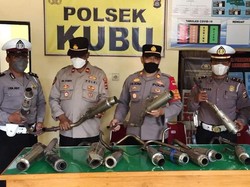 Bikin Bising, Polsek Kubu Tilang-Sita Belasan Knalpot Brong Pelajar