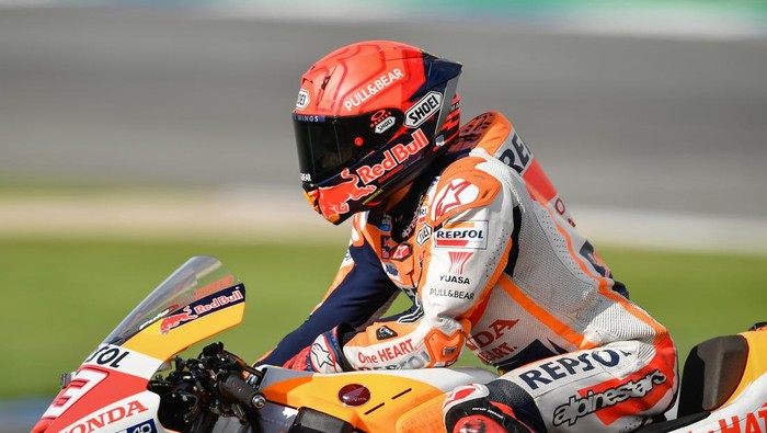 Marc Marquez sudah 100 podium di MotoGP. (Foto: SOPA Images/LightRocket via Gett/SOPA Images) Marc Marquez sudah 100 podium di MotoGP. (Foto: SOPA Images/LightRocket via Gett/SOPA Images)