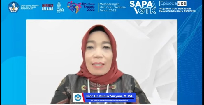 Plt. Ditjen GTK, Prof. Dr. Nunuk Suryani, M. Pd. Prof. Dr. Nunuk Suryani, M. Pd. ungkap solusi bagi pelamar yang belum diangkat di tahun 2022